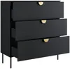 Vente-unique - NATANIEL Kommode Holz, Platte Schwarz - B 40 cm x H 107 cm x L 100 cm Bild 4