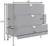Vente-unique - NATANIEL Kommode Holz, Platte Schwarz - B 40 cm x H 107 cm x L 100 cm Bild 5
