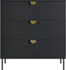 Vente-unique - NATANIEL Kommode Holz, Platte Schwarz - B 40 cm x H 107 cm x L 100 cm Bild 3
