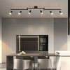 ZMH LED Deckenstrahler 6 Flammig Wohnzimmer - Schwarz Deckenleuchte Modern Deckenlampe GU10 Deckenspot Schwenkbar 330°Drehbar Küchelampe Spot Strahler Decke Schlafzimmer Ohne Leuchtmittel Bild 4
