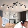 ZMH LED Deckenstrahler 6 Flammig Wohnzimmer - Schwarz Deckenleuchte Modern Deckenlampe GU10 Deckenspot Schwenkbar 330°Drehbar Küchelampe Spot Strahler Decke Schlafzimmer Ohne Leuchtmittel Bild 5