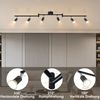 ZMH LED Deckenstrahler 6 Flammig Wohnzimmer - Schwarz Deckenleuchte Modern Deckenlampe GU10 Deckenspot Schwenkbar 330°Drehbar Küchelampe Spot Strahler Decke Schlafzimmer Ohne Leuchtmittel Bild 2
