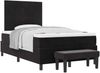 vidaXL Boxspringbett mit Kopfteil Schwarz 200 x 120 cm Samt 3344506 Bild 2