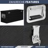 Aluminiumbox mit Deckel - Abschließbar | Alubox Deichselbox Alu Anhängerbox Werkzeugkiste Metall Transportbox Metallkiste, 80x30x35cm Schwarz Bild 5