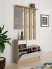Dmora Eingangsmöbel Garolfo, Moderner Eingang, Wandgarderobe, Multifunktions-Aufbewahrungskonsole, 100x26h190 cm, Weiß und Eiche Bild 4
