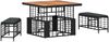 vidaXL Garten Essgruppe mit Kissen 3 pcs Schwarz und Grau 42026756 Bild 2