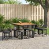 vidaXL Garten Essgruppe mit Kissen 3 pcs Schwarz und Grau 42026756 Bild 3