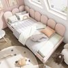Daybett, Samt mit 2 Schubladen & Lattenrost, 90x200 cm, Rosa, ohne Matratze Bild 2