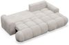 Selsey 'Ombo Mini' Ecksofa mit Schlaffunktion, Bettkasten und Plüsch-Bezug, Graubeige, rechts Bild 4