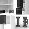 Küchenzeile R-Line Schwarz Hochglanz/Weiß 350 cm mit Hochschrank, ohne Arbeitsplatte Vicco Bild 5