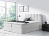 Boxspringbett Cleofas , Weiß, 120x200 cm, Kunstleder Bild 2