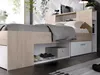 Vente-unique - LEANDRE Bett Holz, Platte BeigeWeiß - B 169,5 cm x H 95 cm x L 228,5 cm Bild 4