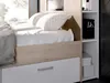 Vente-unique - LEANDRE Bett Holz, Platte BeigeWeiß - B 169,5 cm x H 95 cm x L 228,5 cm Bild 5