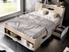 Vente-unique - LEANDRE Bett Holz, Platte BeigeWeiß - B 169,5 cm x H 95 cm x L 228,5 cm Bild 3