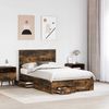 vidaXL Bettrahmen Geräucherte Eiche 120 x 190 cm Holzwerkstoff 3409671 Bild 3