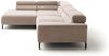 KAWOLA Sofa DELIA Ecksofa XL Cord taupe Recamiere links 74 x 219 x 312 cm Bild 5