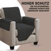 Sesselschoner ( Schwarz ) gesteppt - 190x165cm - Sesselauflage mit Armlehnen und Taschen - Sesselüberwurf ÖKO-Tex Schoner für Sessel - Überwurf Bild 3