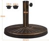 Yaheetech Schirmständer, Sonnenschirmständer Garten für Schirmstöcke bis 38-48 mm Bild 2