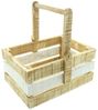 Dekokiste "Rustikal" aus Holz, braun & weiß gekalkt, umlegbarer Henkel, Aufbewahrungskiste, Holzkiste Bild 2