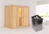Karibu Sauna Variado + 9kW Saunaofen mit integrierter Steuerung Energiespartür Bild 2