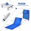 2er Set Faltbare Strandmatte mit 2 Liegestühlen und Beistelltisch 151 x 55,5 x 27-47 Blau Bild 3