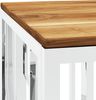 vidaXL Couchtisch Silbern Edelstahl und Massivholz Akazie 350055 Bild 5