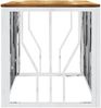 vidaXL Couchtisch Silbern Edelstahl und Massivholz Akazie 350055 Bild 4