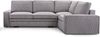 AX LIVING Cord Schlafsofa Ecksofa grau Treville mit Schlaffunktion R Bild 3