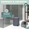 Bad-Accessoires Set TESERO 5tlg. bestehend aus 1x Seifenspender, 1x Becher, 1x Schale, 1x WC-Garnitur, 1x Kosmetikeimer aus Kunststoff in Grau Bild 4