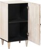 vidaXL Sideboard mit Speicher Weiß 40 x 33,5 x 75 cm Massivholz Mango 4018392 Bild 2