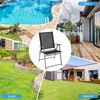 2er Set Gartenstühle Klappstühle mit wetterfestem Stoff Balkonstühle mit Armlehnen Schwarz Bild 4