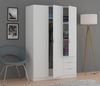 Kleiderschrank >LC-180< 3 Schübe, in Weiß - 121x180x52 (BxHxT) Bild 2