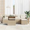 vidaXL Garten-Sofa-Set mit Kissen 6 pcs Beige und Creme 3348987 Bild 3