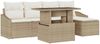 vidaXL Garten-Sofa-Set mit Kissen 6 pcs Beige und Creme 3348987 Bild 2