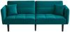 2-Sitzer Schlafsofa H 76 x T 176 x B 78 cm aus Samt mit Schlaffunktion und 3-fach verstellbaren Rückenlehnen Bild 4