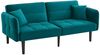 2-Sitzer Schlafsofa H 76 x T 176 x B 78 cm aus Samt mit Schlaffunktion und 3-fach verstellbaren Rückenlehnen Bild 3