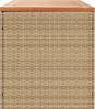 vidaXL Gartentruhe Beige 220x50x54 cm Poly Rattan Akazienholz 365960 Bild 5
