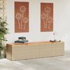 vidaXL Gartentruhe Beige 220x50x54 cm Poly Rattan Akazienholz 365960 Bild 3