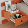 vidaXL Bettrahmen Wachsbraun 75 x 190 cm Massives Kiefernholz 872721 Bild 3