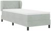 vidaXL Boxspringbett mit Kopfteil Hellgrau 80 x 200 cm Samt 3340304 Bild 5