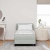 vidaXL Boxspringbett mit Kopfteil Hellgrau 80 x 200 cm Samt 3340304 Bild 3