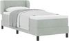 vidaXL Boxspringbett mit Kopfteil Hellgrau 80 x 200 cm Samt 3340304 Bild 2