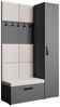 Beautysofa Garderobenschrank mit schmalem eintürigen Kleiderschrank mit Kleiderstange MARGARET I+IV (in 2 Breiten zur Auswahl) mit schmalem 1-türigen Kleiderschrank Bild 5