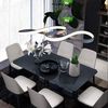 ZMH LED-Deckenlampe, 15W, verstellbares Licht und Höhe, mit Fernbedienung, mit 4000K, aus Silikon und Aluminium, für Esszimmer, Wohnzimmer, Büro, Cafeteria, Restaurant schwarz Bild 4