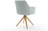 Drehstuhl Greg-Flex Stripes Mint Holzgestell kantig 180° drehbar Bild 5