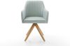 Drehstuhl Greg-Flex Stripes Mint Holzgestell kantig 180° drehbar Bild 2