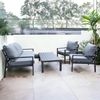 osoltus Alu Lounge Gartenmöbel Outdoor Set Haugesund 3er Grau Bild 4