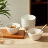 JIWOO Müslischale 6er Ø11,8cm, Frühstückschalen Eisschale Dessertschalen Schale, Keramik, (Schaleset, 6-tlg), Porzellan Hochwertiges Schalen Weiß Mikrowellenofen Spülmaschine Bild 3