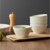 JIWOO Müslischale 6er Ø11,8cm, Frühstückschalen Eisschale Dessertschalen Schale, Keramik, (Schaleset, 6-tlg), Porzellan Hochwertiges Schalen Weiß Mikrowellenofen Spülmaschine Bild 2