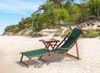 Liegestuhl Sonnenliege grün Fußablage Gartenliege Holz Deckchair Strandstuhl Gartenmöbel 10-304 F Bild 2